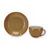Image 1 : 2pc Wedgwood Cane-Colored Glazed Earthenware Teacup and Saucer