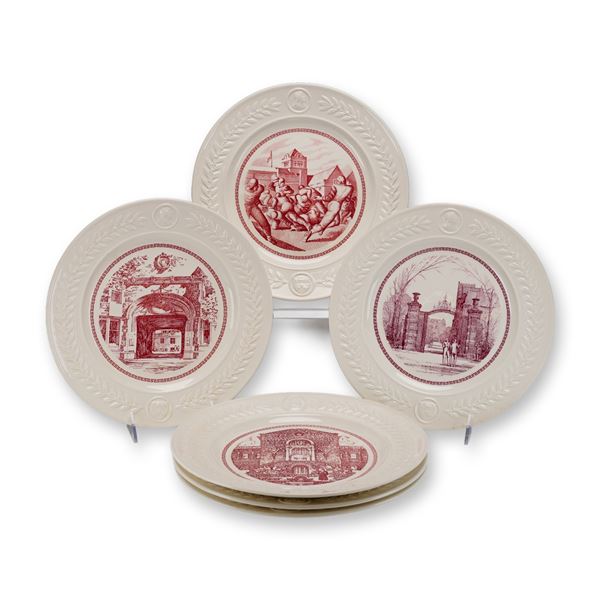 6pc Wedgwood University of Pennsylvania Commemorative Queensware Plates