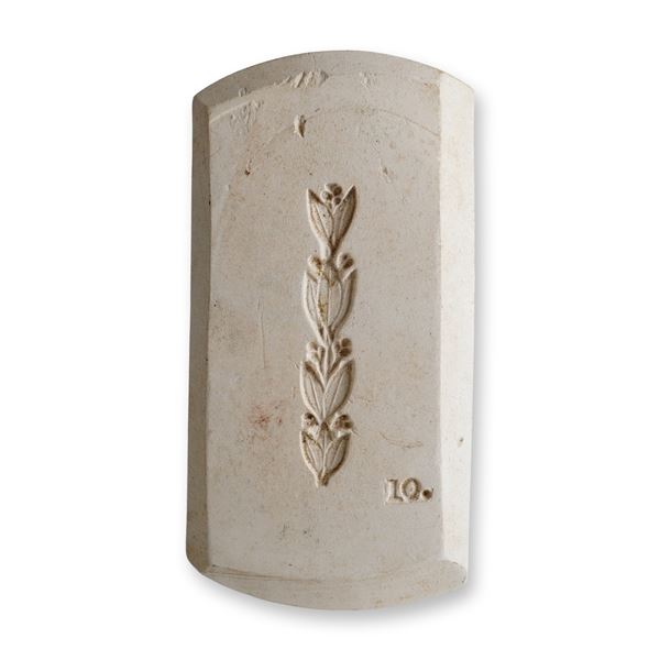Wedgwood Bisque Earthenware Sprig Mold with Foliate Decoration