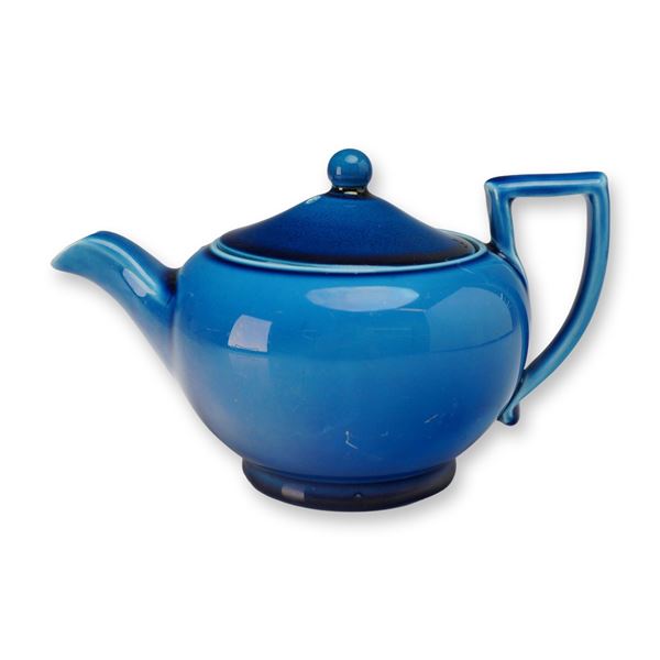Wedgwood Blue Glazed Aesthetic Movement Teapot circa 1880