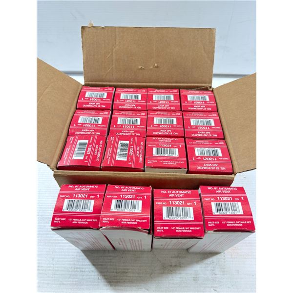Lot of (16) Bell & Gossett # NO. 87 / #113021 Automatic Air Vents