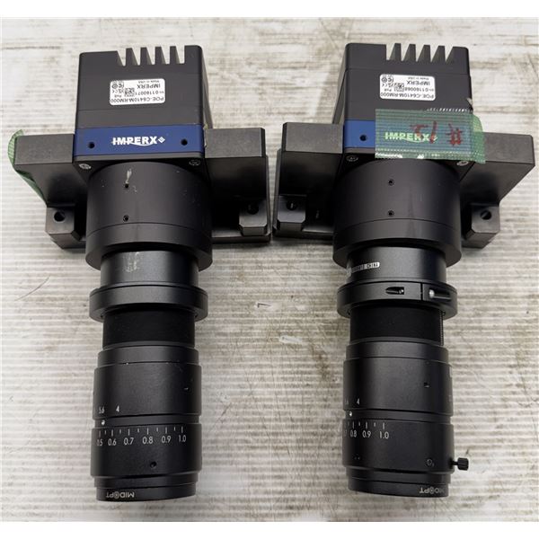 (2) Imperx #POE-C6410M-RM000 Industrial Camera w/#ML-F80C-0510 Color Optimized Lens