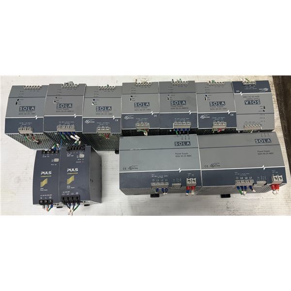 Lot of (11) Sola & Puls Power Supplies