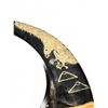 Image 3 : Carved Horns With Eagle Motif, Pair, Wood Bases