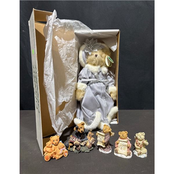 Cecilia Bearington Collection Plush Bear and Ceramic Bear Figurines Lot