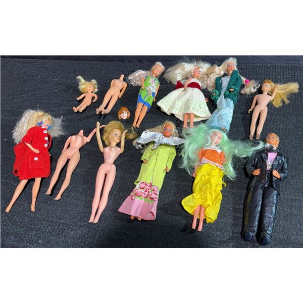 Vintage Dolls with Assorted Clothing