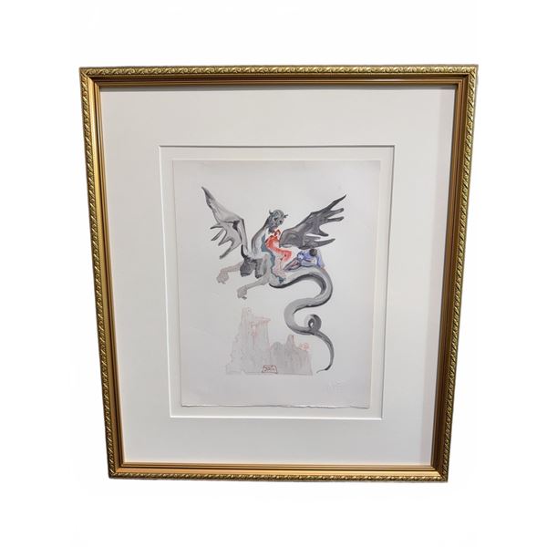 Salvador Dalí Framed Lithograph, 19x21 Inches Total