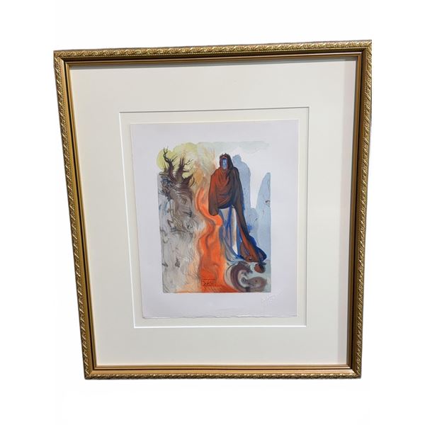 Salvador Dalí Signed Lithograph Framed Art with Appraisal