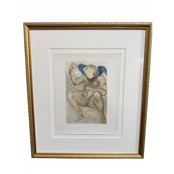 Salvador Dalí Divine Comedy Purgatory 15 Framed Woodcut