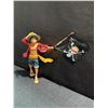 Image 3 : One Piece Anime PVC Figures: Luffy and Zoro with Pirate Flag