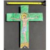 Image 2 : Handmade Painted Wooden Crucifix