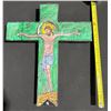 Image 3 : Handmade Painted Wooden Crucifix