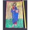 Image 3 : Hand-Painted Religious Icon Depicting Christ