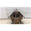 Image 4 : Black Forest Chalet-Style Cuckoo Clock with Dancing Figures, Woodchopper, and Waterwheel, No