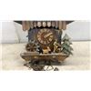 Image 5 : Black Forest Chalet-Style Cuckoo Clock with Dancing Figures, Woodchopper, and Waterwheel, No