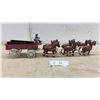 Image 1 : Cast Iron Real Nice 6-Horse Wagon With Original Driver, Circa 1910s-1930s