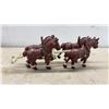 Image 5 : Cast Iron Real Nice 6-Horse Wagon With Original Driver, Circa 1910s-1930s