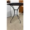 Image 2 : Round Black Metal Bistro Patio Table, 29 × 28”