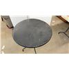 Image 3 : Round Black Metal Bistro Patio Table, 29 × 28”