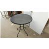 Image 5 : Round Black Metal Bistro Patio Table, 29 × 28”