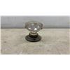 Image 4 : Vintage Faceted Crystal Glass Doorknob, Antique Hubcaps, Westinghouse No. 5 Flash Bulbs