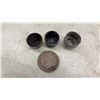 Image 7 : Vintage Faceted Crystal Glass Doorknob, Antique Hubcaps, Westinghouse No. 5 Flash Bulbs
