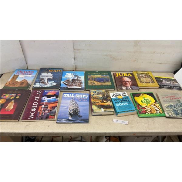 Coffee Table Books, Tall Ships, World Atlas, Northern Lights, Juba, Needlecraft