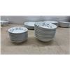 Image 5 : 65 Pieces Johnson Brothers Snowhite Ironstone "Harvest Time" Dinnerware Set With Plates, Bowls