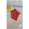 Image 7 : Gamewell Fire Alarm Box, "For Fire" and "Pull Down Hook" Labels, Red Metal Casing