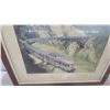 Image 2 : Framed "Canadian Pacific" Train Print, 22”×26” Vintage