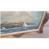 Image 4 : Framed Oil on Canvas Coastal Scene with Lighthouse, Signed