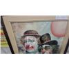 Image 2 : W. Monnet Clown Painting with Frame and Two Balloons, 20”×24”