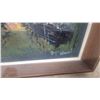 Image 5 : W. Carlson Abstract Cityscape Painting in Wood Frame, 13.6”×25.6”