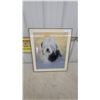 Image 1 : Framed Old English Sheepdog Pastel Painting, Signed, 22”×25”