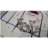 Image 2 : Vintage Tabletop Hockey Game with Puck, 12 Player Pieces, and 2 Goals with wpg jets