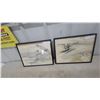 Image 1 : Two Framed Air Warfare 1931 Prints: Seaplane and Crane with Seaplane 13”×17”