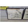 Image 5 : Two Framed Air Warfare 1931 Prints: Seaplane and Crane with Seaplane 13”×17”