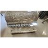 Image 5 : Faurend National Cash Register, Ornate Silver-Tone Metal Case, Vintage