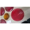 Image 6 : Glass Lenses: 4 Red 8.6” Diameter and 1 Amber Round Lens