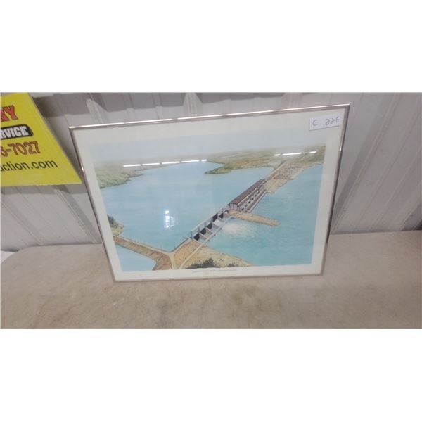 Manitoba Hydro - Jenpeg Generating Station Print, Framed 17”×25”