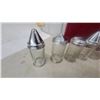 Image 2 : Assorted Glass and Metal sugar Shakers, Including Daffy's