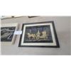 Image 7 : Assorted Wall Art: 2 Red and Gold Parrot Reliefs, 2 Gold Figure Reliefs, and More biggest one