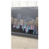 Image 3 : Framed 1980s Postmodern Cityscape Skyline Art Print with Neon Accents on Black Background 40”×60”