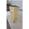 Image 3 : Vintage Metal Laundry Hamper with Lid and Handles 24”×16”×9”