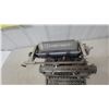 Image 2 : Underwood Standard Typewriter, Gray, with Black Keys and Red Underwood Logo, and Paper
