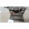 Image 3 : Underwood Standard Typewriter, Gray, with Black Keys and Red Underwood Logo, and Paper