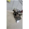 Image 5 : Underwood Standard Typewriter, Gray, with Black Keys and Red Underwood Logo, and Paper