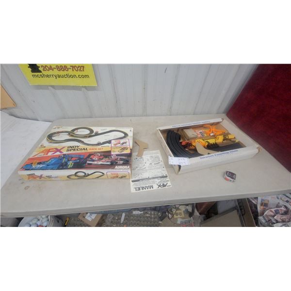 Aurora AFX Indy Special HO Scale Race Set, Manual, and Open Box of Track and Cars, NOS