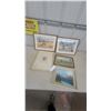 Image 1 : Five Framed Art Prints: Two Duck Hunting Scenes, Two Bird Hunting Scenes, and One Portrait