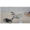 Image 2 : Chrome Airplane-Form Table Lamp with Frosted Glass Shade and Power Cord
